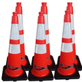 BESEA 28” inch Traffic Safety Cones Orange Road Parking Cones Heavy Duty by BeSea