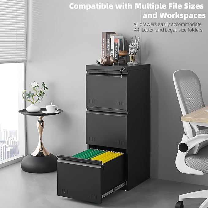 Vertical 3 Drawer File Cabient - Image 5