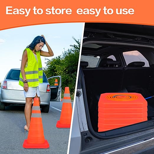 18 Inch Collapsible Traffic Safety Cones - Image 5