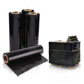 APQ 4 Rolls of Blown Hand Stretch Film 15" x 1500'. Black Hand Stretch Wrap by APQSupply%C2%AE