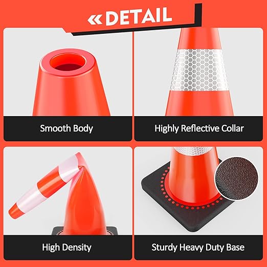 RoadHero 4 Pack Traffic Safety Cones 36 Inch - Image 5