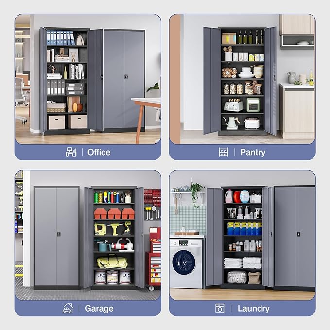 Metal Garage Storage Cabinet, Lockable Tool Cabinet - Image 7