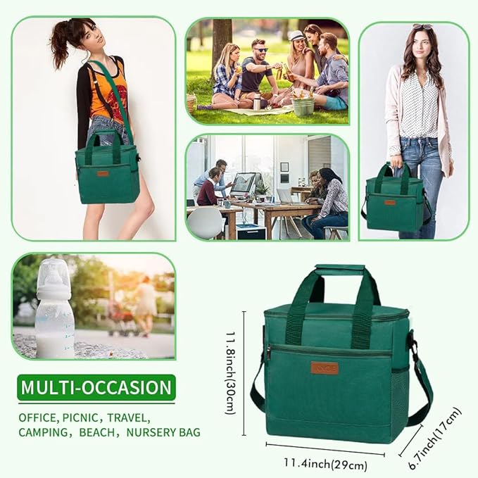Iknoe Large Cooler Bag Collapsible 24 Can Insulated Bags Leakproof Lunch Cooler - Image 6