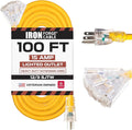 Iron Forge Cable 100ft Outdoor Extension Cord, Lighted by IronForgeCable