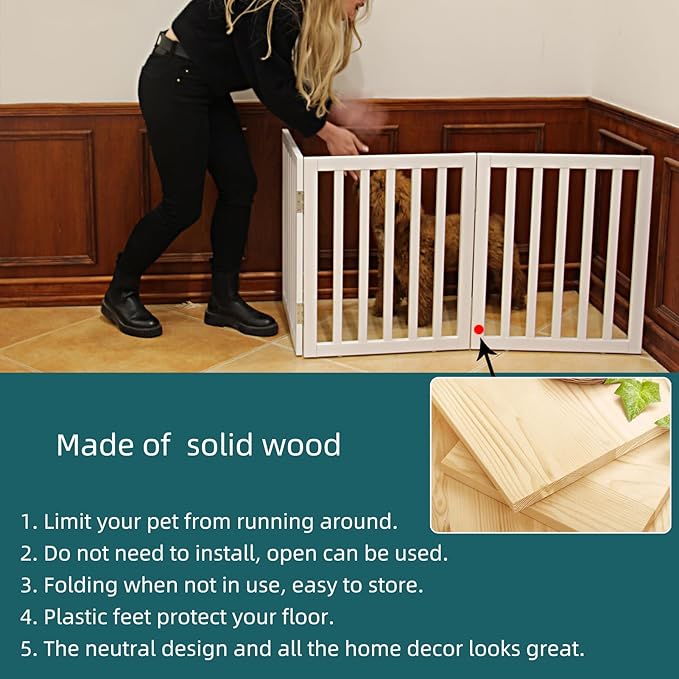 ZJSF Freestanding Indoor Dog Gate - Image 4