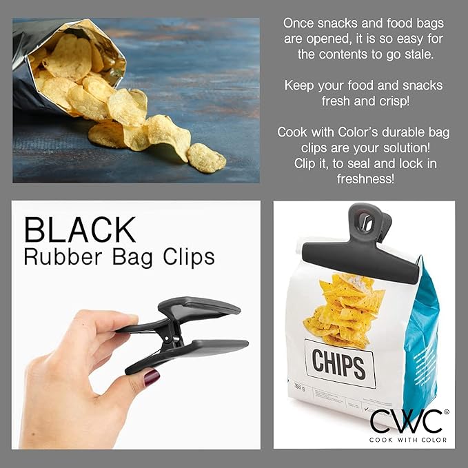 COOK WITH COLOR Wide Heavy Duty Chip Clips - Image 6