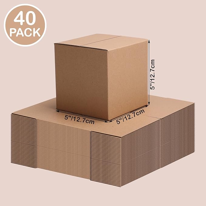 EdenseeLake 40 Pack 5x5x5 inches Shipping Boxes Small Cardboard Boxes - Image 8