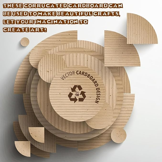 100 Pcs Corrugated Cardboard Sheets Set Corrugated Packaging Pads Paper Flat - Image 5