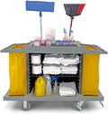 Hotel Cart Housekeeping Room Service Cart H 39" x L 60" X W 21" by FaragJanitorial