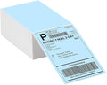 4"x6" Blue Direct Thermal Labels, 500 Fanfold Shipping & Address Label Paper by LuckyGuard