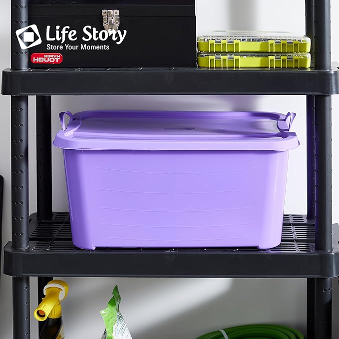 Life Story 6 Pack Light Duty Stackable Storage Bin, 55 Quart Home Organizer - Image 5