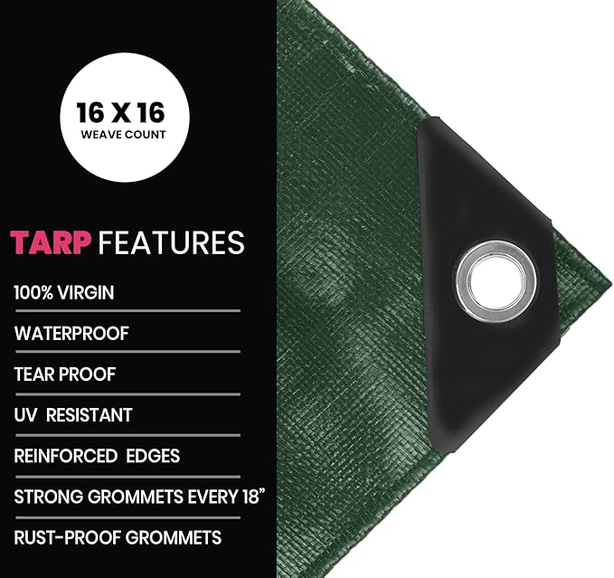 PROTARP Extreme Heavy Duty 22 Mil Tarp Cover, Waterproof, UV Resistant - Image 4
