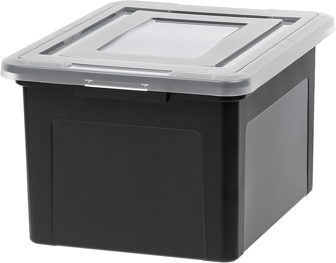 IRIS USA File Box, Plastic File Organizer by IRISUSA