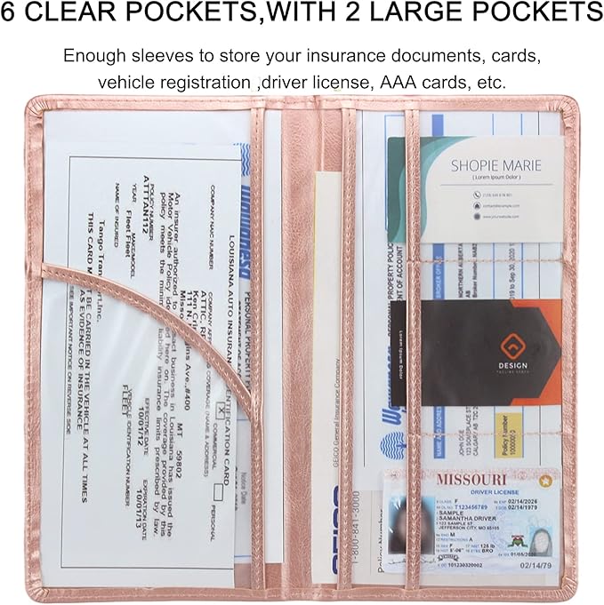 Premium Car Registration & Insurance Card Holder - Image 4