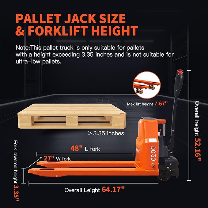 Full Electric Pallet Jack, 4400lbs Capacity Electric Pallet Lift Trucks - Image 2
