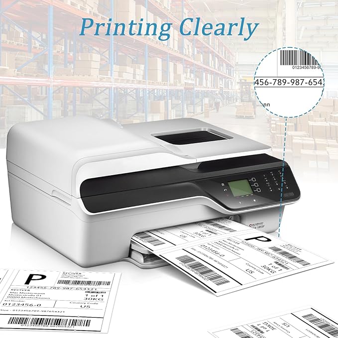 50 Half Sheet Self Adhesive Shipping Labels, 8.5" x 5.5" Address Labels - Image 6