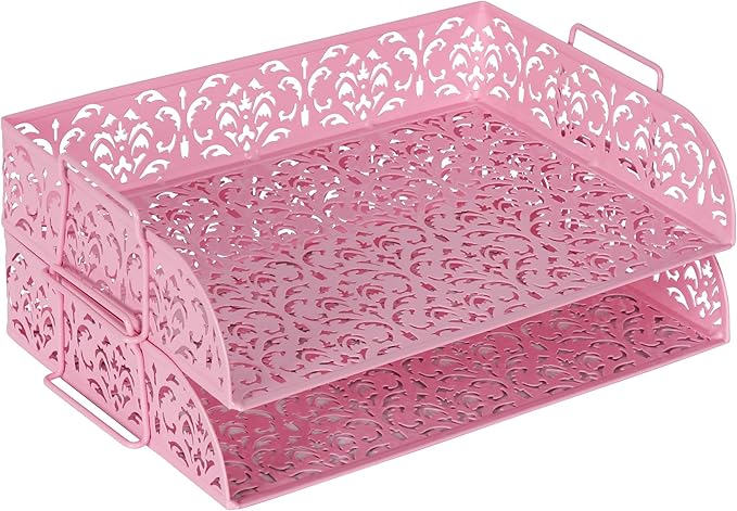 EasyPAG Paper Organizer for Desk 2 Tier Stackable Paper Tray for A4 Legal Size by EasyPAG