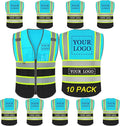 BeautyWill Custom Logo Safety Vest Class2 High Visibility Reflective Vest by BeautyWill