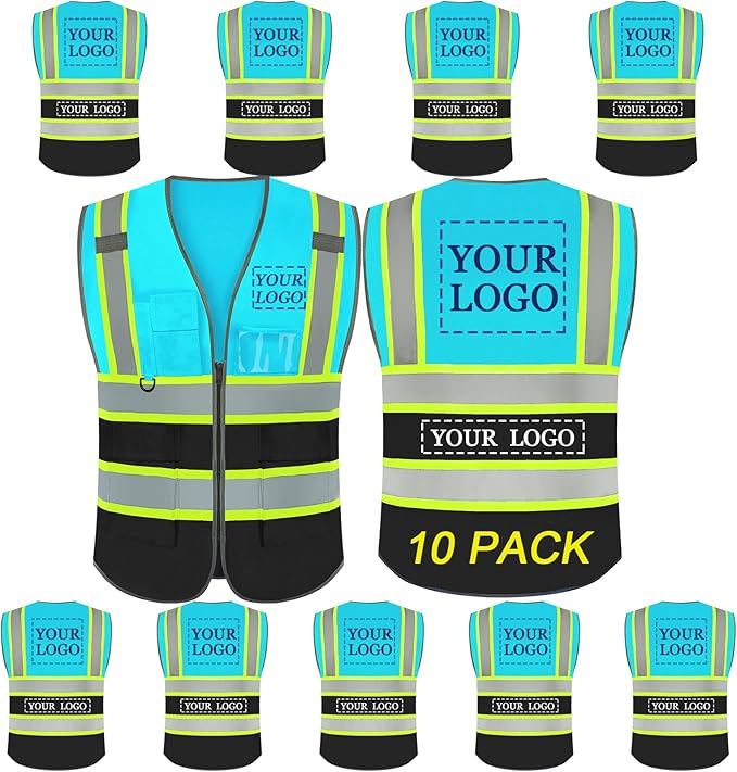 BeautyWill Custom Logo Safety Vest Class2 High Visibility Reflective Vest by BeautyWill