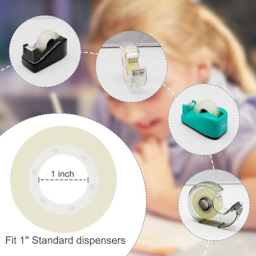 OWLKELA 6 Rolls Transparent Tape Refills, All-Purpose Transparent Glossy Tape - Image 4