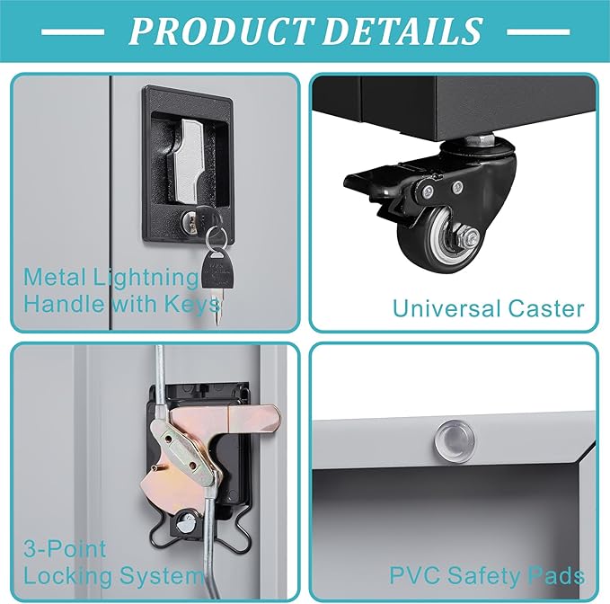GREATMEET Metal Storage Cabinet - Image 6