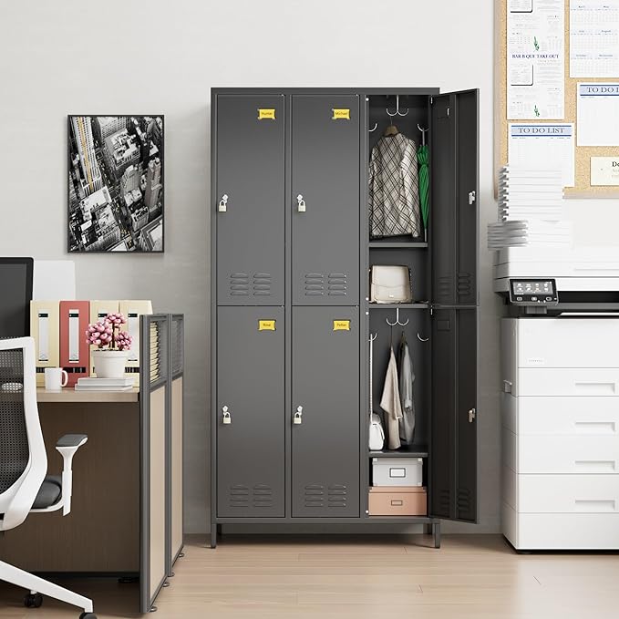 6 Doors Metal Locker for Employees - Image 2