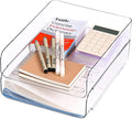 2 Pack Stackable Paper Tray, Acrylic File Organizer by CiWiVOKi