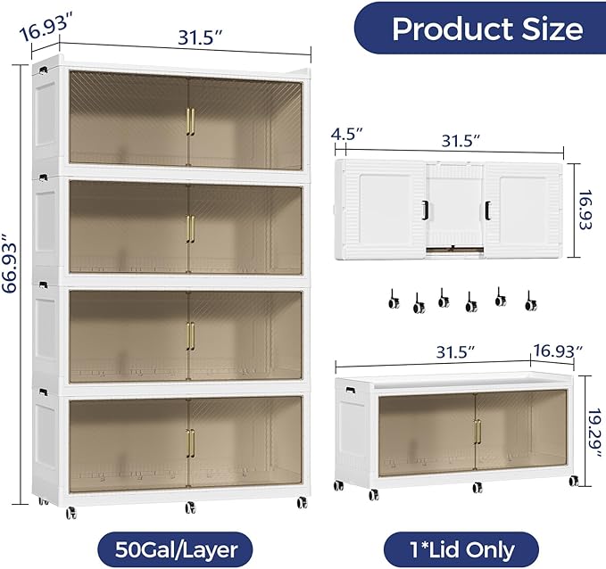 200Gal Extra Large Stackable Storage Bins - Image 2