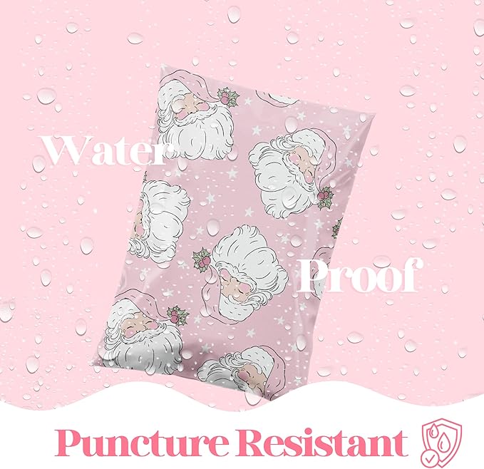 14.5x19 Designer Christmas Holiday Poly Mailers 100 Pack Heavy Duty Waterproof - Image 7
