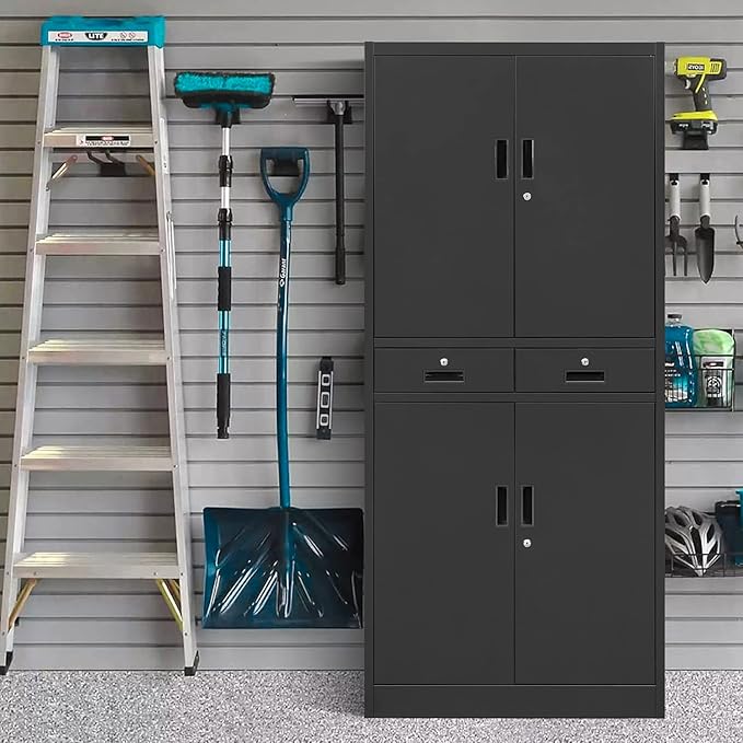Metal Storage Cabinet, 71 Inch Tall Metal Storage Cabinet - Image 6