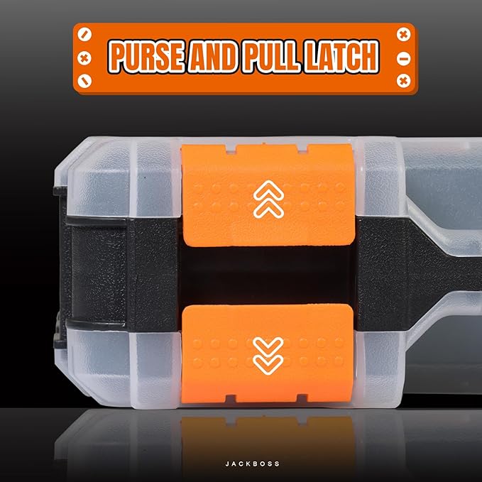 Generic Tool Box with Transparent Lid, Double Side 34-Compartments Organizer - Image 4