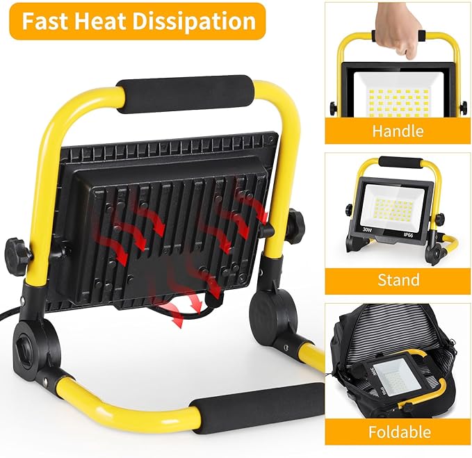 30 Watts LED Work Light, 3600 Lumens Outdoor Flood Light - Image 6