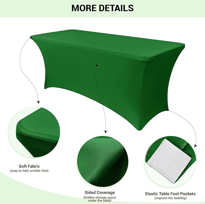 Obstal 6 Pack Stretch Spandex Table Covers - Image 3