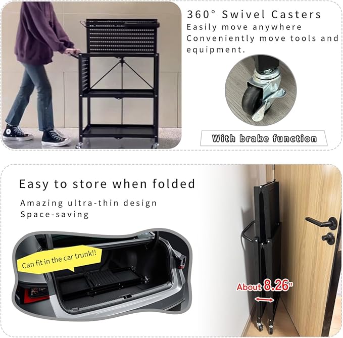 Lumizone Foldable Tool Cart - Image 8