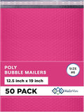 Hot Pink12.5x19.5 Inch Large Poly Bubble Mailers #6 | Padded Envelopes by MAILERVIEW