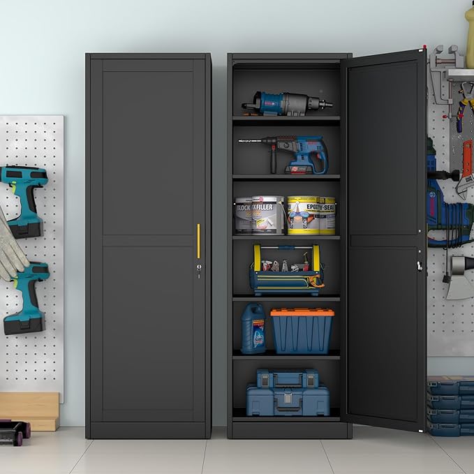 Metal Locker Cabinet, 19.7’’W Narrow Lockable Single File Storage Cabinet - Image 6