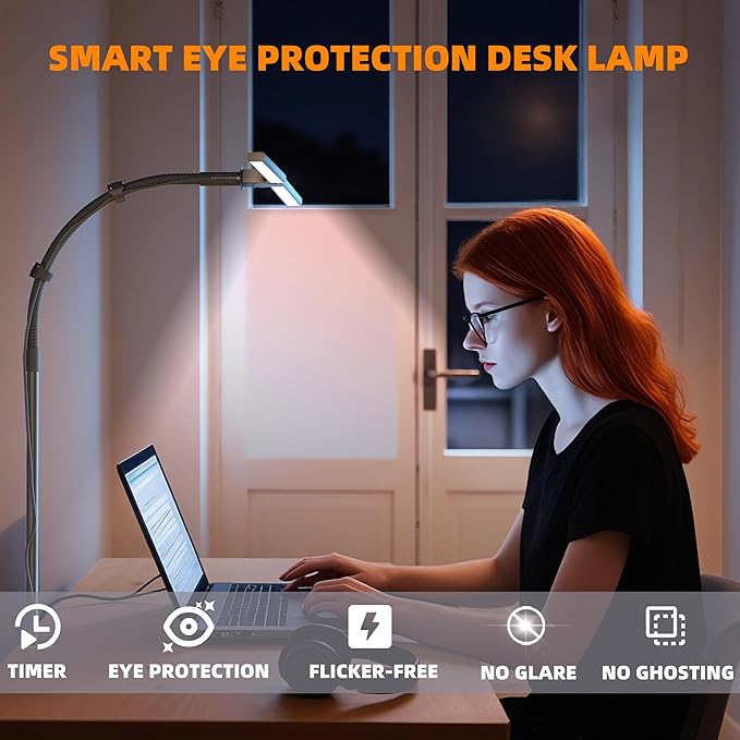 Desk Lamp Home Office, 15W Dual Screen Monitor Light - Image 5