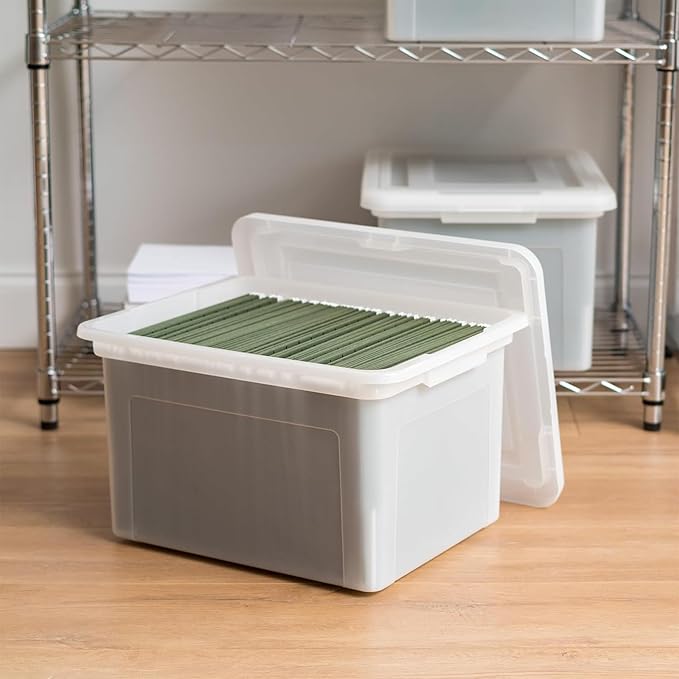IRIS USA File Box, Plastic File Organizer - Image 8