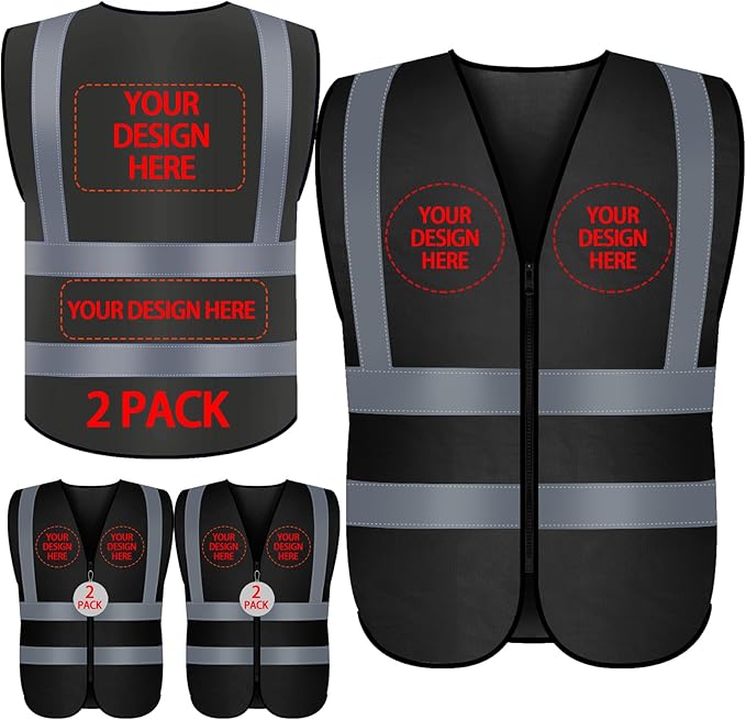 BeautyWill Custom Safety Vest Customized Logo Class 2 High Visibility by BeautyWill