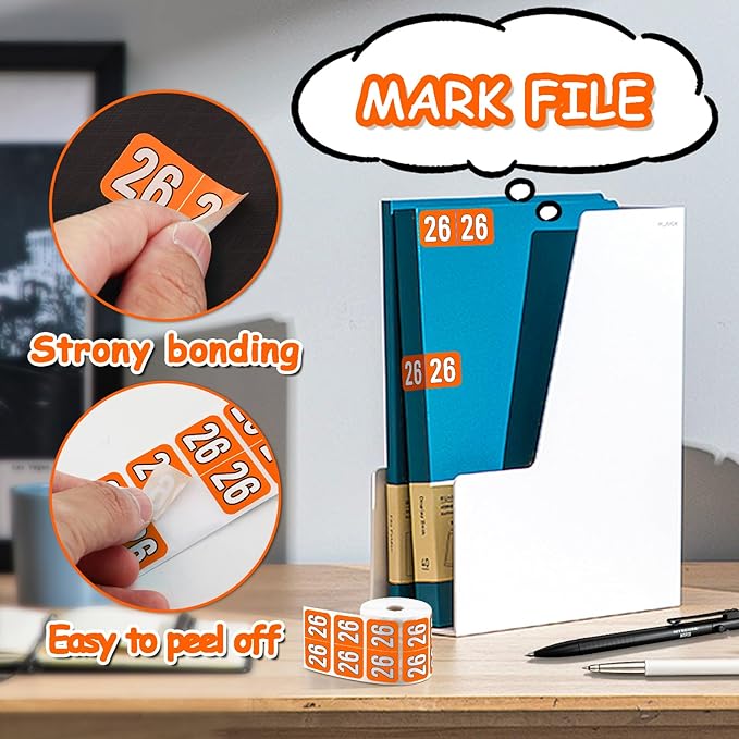 500 Pcs 2026 Year Stickers, Waterproof File Folder Labels, Self-Adhesive - Image 4
