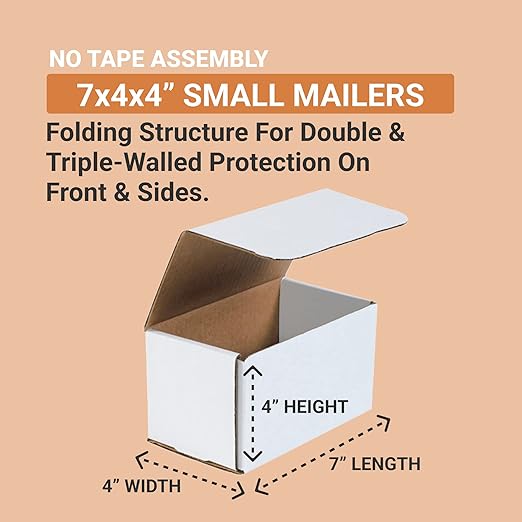AVIDITI 7x4x4 Shipping Boxes Small Heavy Duty Corrugated Cardboard Boxes - Image 2