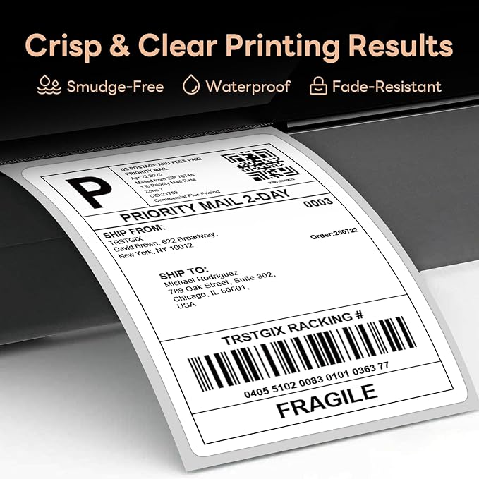 Compatible DYMO 1744907 4" x 6" Direct Thermal Shipping Labels, Strong Adhesive - Image 4