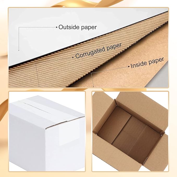 Calenzana 6x4x4 Shipping Boxes Set of 40, Small Corrugated Cardboard Box - Image 3