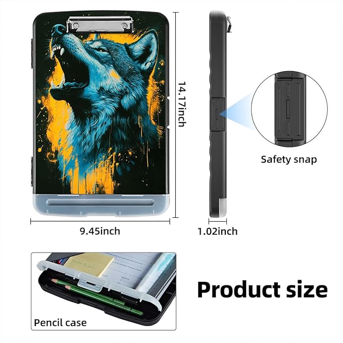 Clipboard with Storage Box & Pen Holder, Heavy Duty Clip Boards 8.5x11 - Image 2