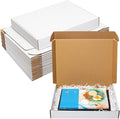 White Shipping Boxes 13x10x2" 25 Pack by Wowxyz
