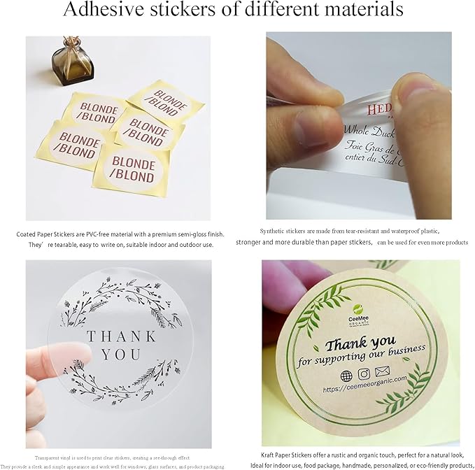 Custom Stickers for Business Logo Personalized Label Stickers Customized 100 - Image 7