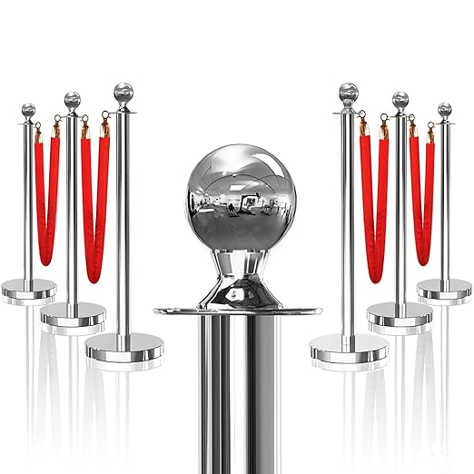 6PCS Silver Stanchions Posts by Focusonmodernpracticalhome