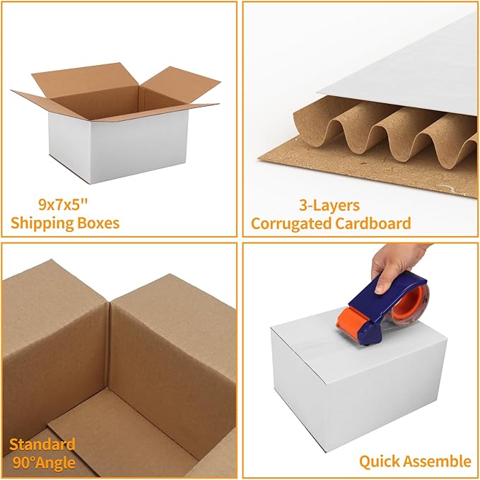 9x7x5 Shipping Boxes Set of 30 - Image 3