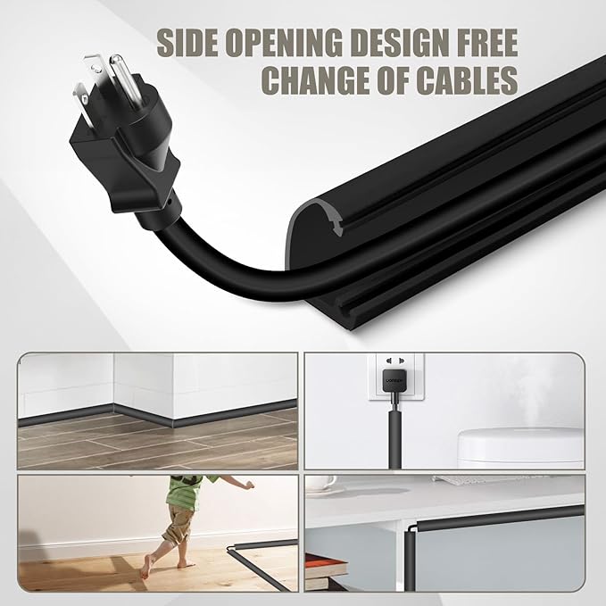 Cord Wall Cover, 236in Self-Adhesive Wire Covers - Image 4