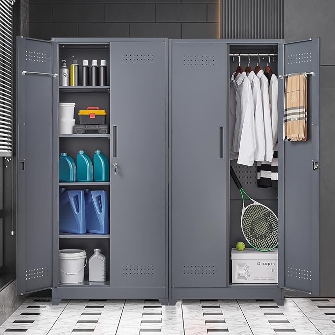 FLEXIMOUNTS 65'' Tall Metal Storage Cabinet - Image 2
